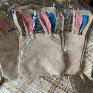 Bunny eared tote bags set of 6